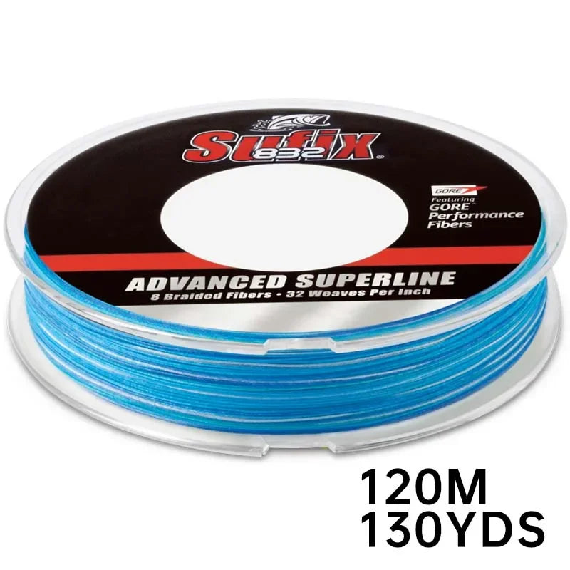 Sufix 832  Braided Fishing Line - Length:120m/130yds