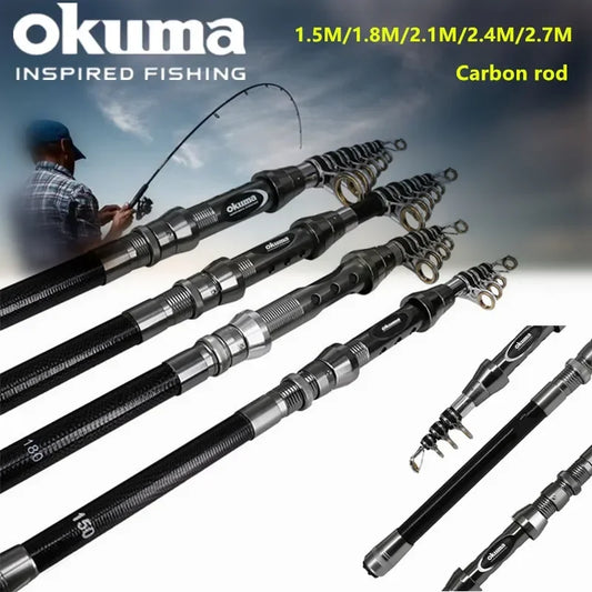 🎣 OKUMA New Carbon Rock Fishing Rod – 1.5M | 1.8M | 2.1M | 2.4M | 2.7M 🐟🔥