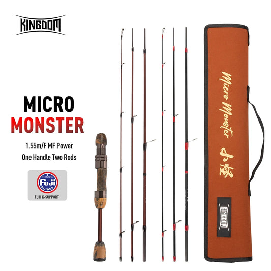 KINGDOM Micro-Monster 1.55m Fishing Rod – Ultimate Power & Precision! 🎣