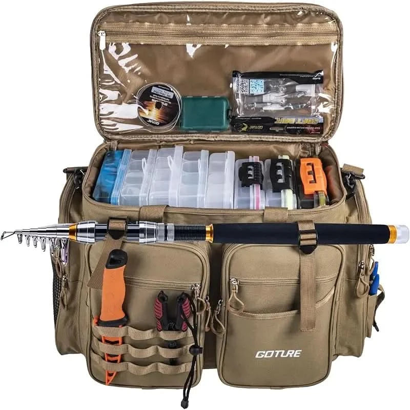 🎣 Large Tackle Bag – Store Up to 8PCS 3700 Plus 4PCS 3600 Tackle Trays! 🛠️🎒