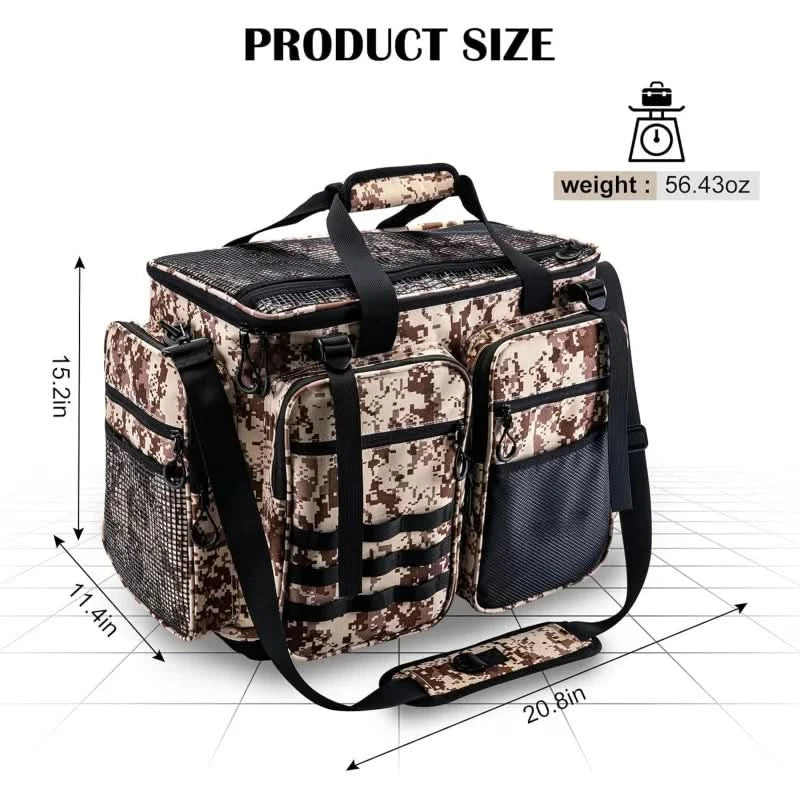 🎣 Large Tackle Bag – Store Up to 8PCS 3700 Plus 4PCS 3600 Tackle Trays! 🛠️🎒