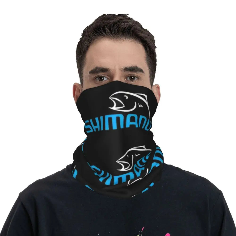 Blue Shimano Fishing Multifunctional Face Mask for Men Women