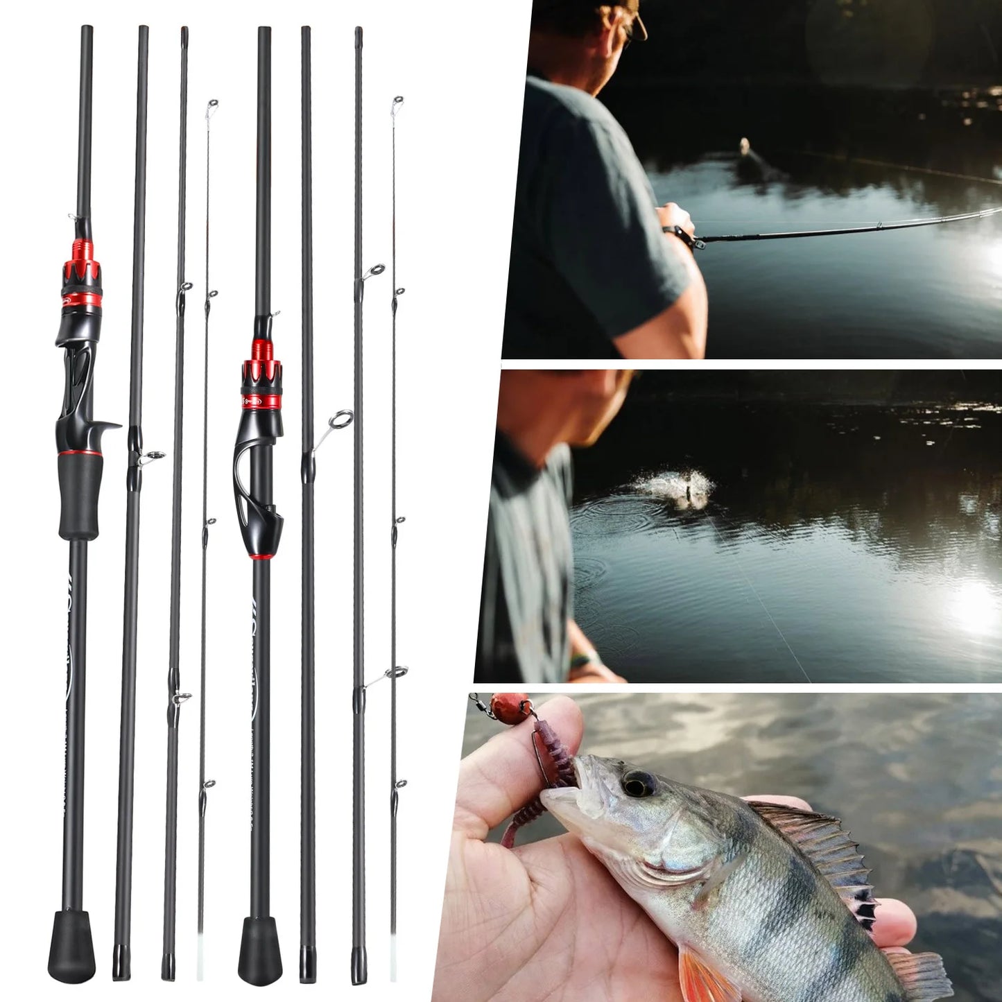 🎣 Sougayilang Casting & Spinning Fishing Rod – 2.1M Ultra-Light Carbon Fiber 🐟🔥