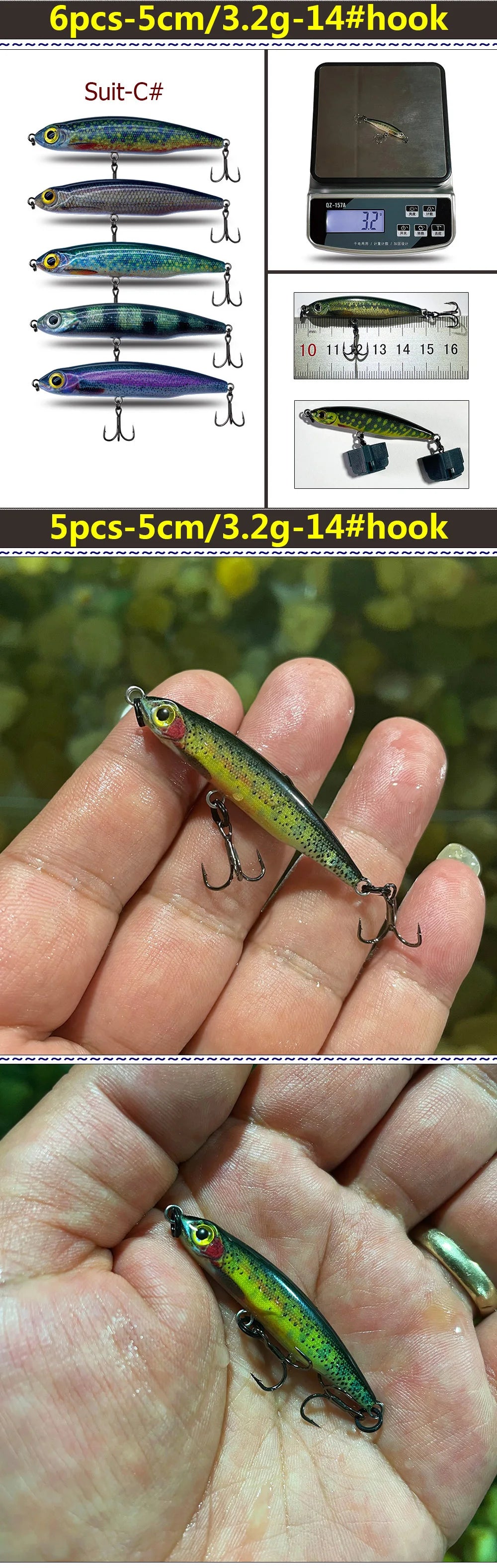 Artificial Fishing Lure Wobblers 5cm 3.5g