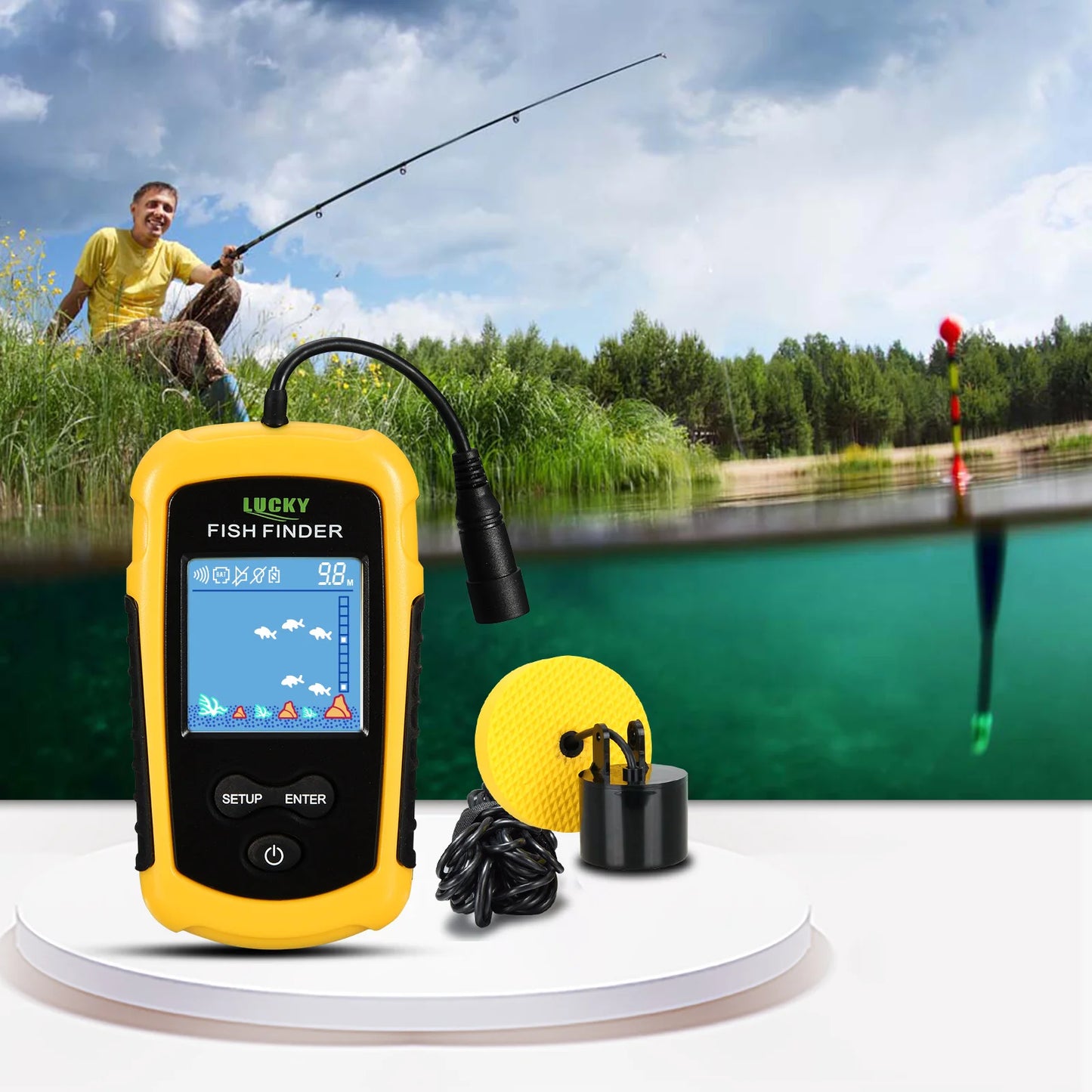 Fish Finders Alarm 100M Portable Sonar