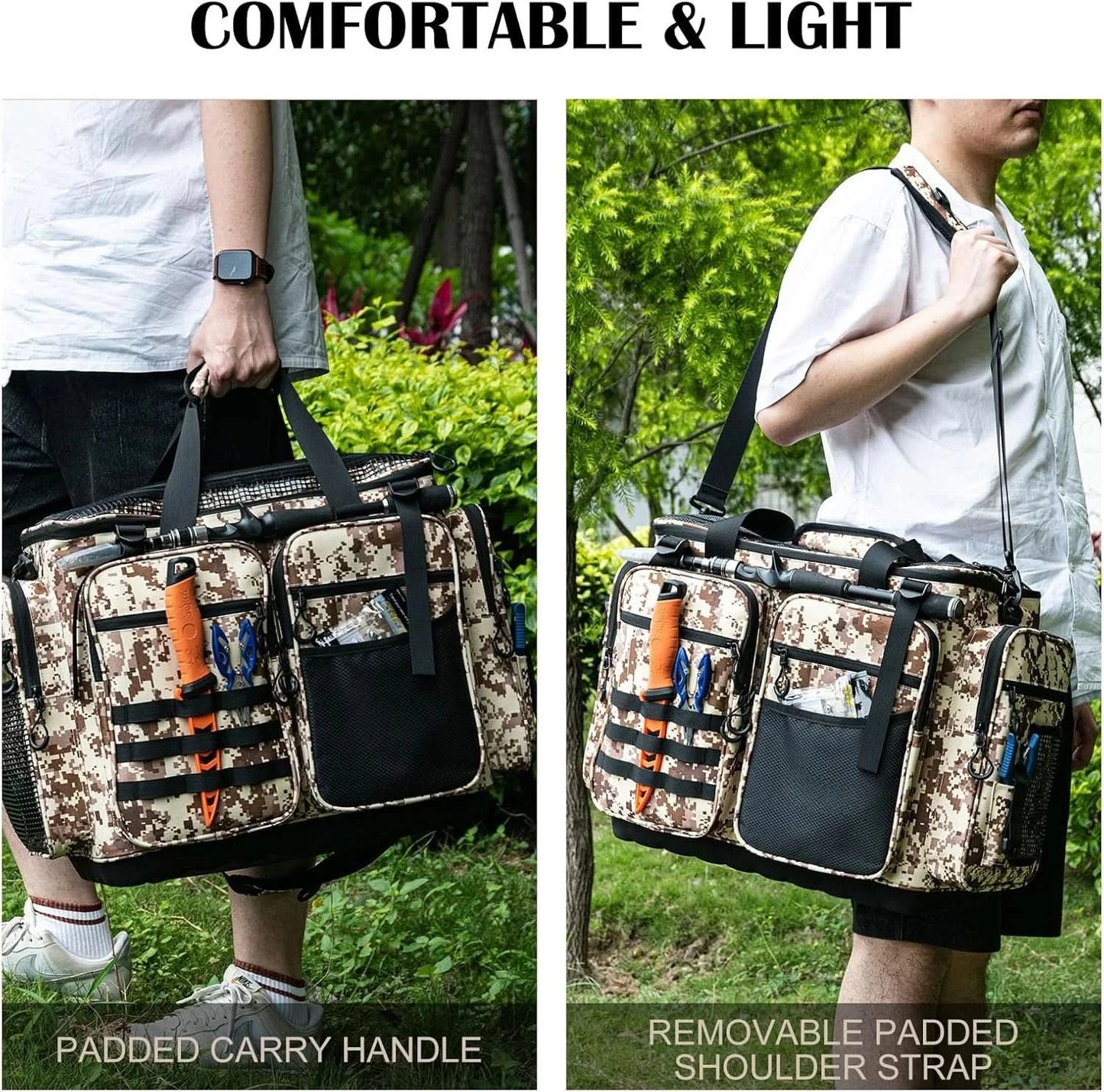 🎣 Large Tackle Bag – Store Up to 8PCS 3700 Plus 4PCS 3600 Tackle Trays! 🛠️🎒