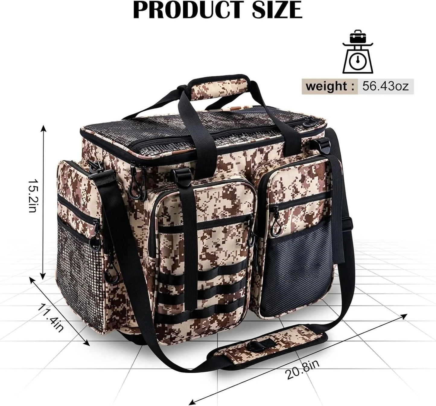 🎣 Large Tackle Bag – Store Up to 8PCS 3700 Plus 4PCS 3600 Tackle Trays! 🛠️🎒