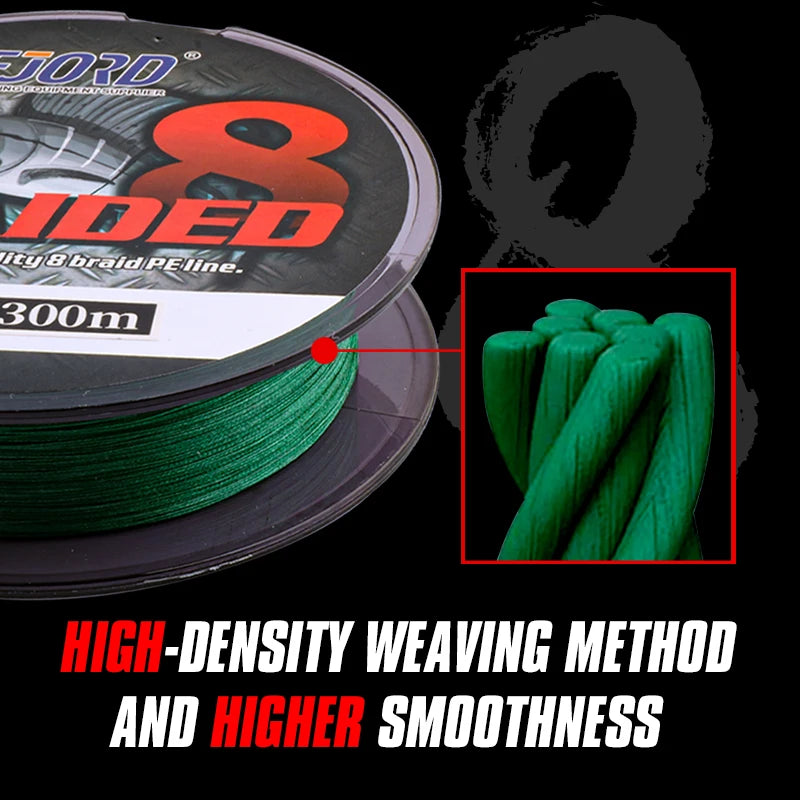 FJORD 8-strand Braided Fishing Line Multifilament Carp Line 300m 150m