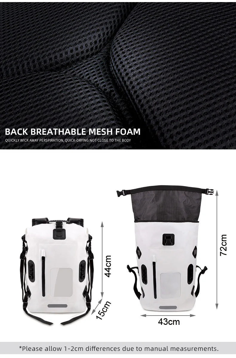 30L PVC Waterproof Bag Diving Backpack Large Capacity