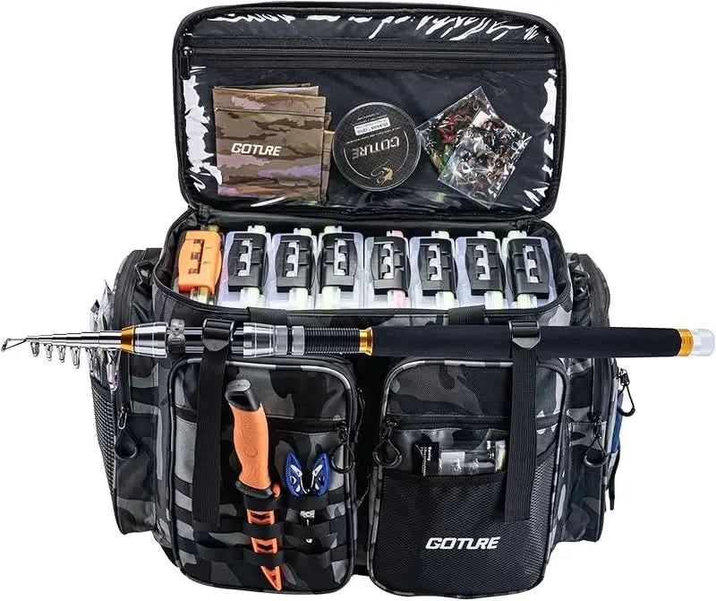 🎣 Large Tackle Bag – Store Up to 8PCS 3700 Plus 4PCS 3600 Tackle Trays! 🛠️🎒