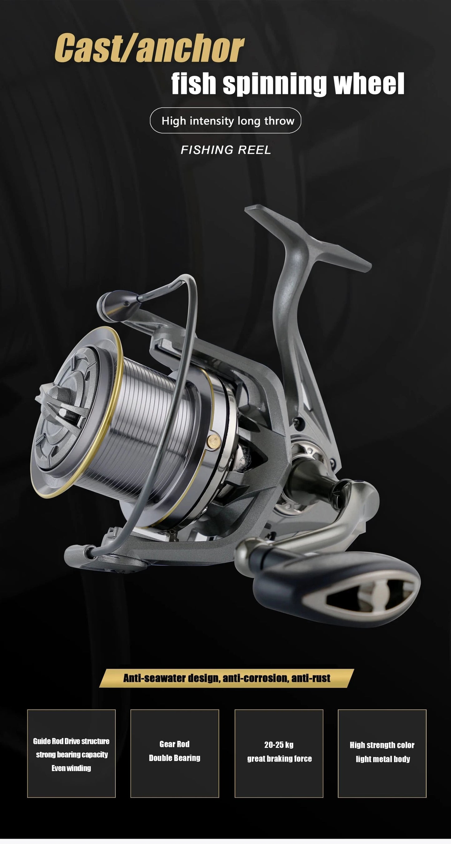 HUIDIAO NGK Spinning Fishing Reel (8000-14000 Series)