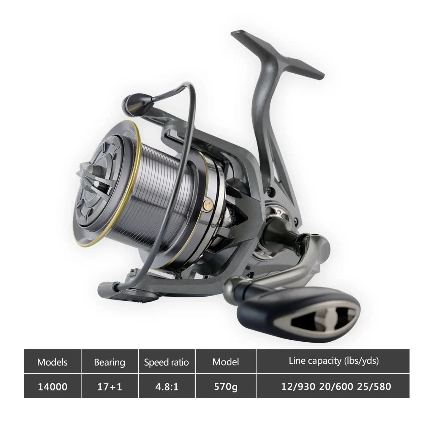HUIDIAO NGK Spinning Fishing Reel (8000-14000 Series)