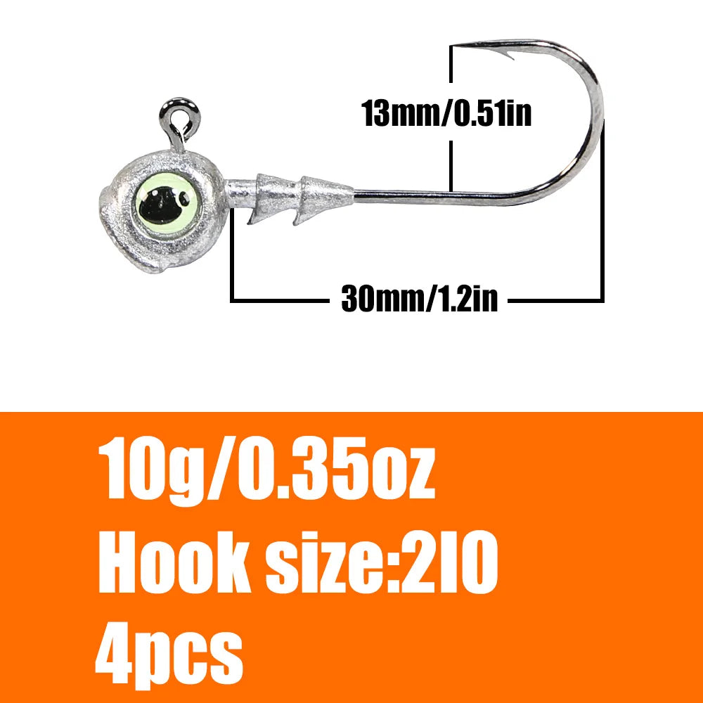 B&U Swimbait Hook Jig Head High Strength Fishing Worm Lure