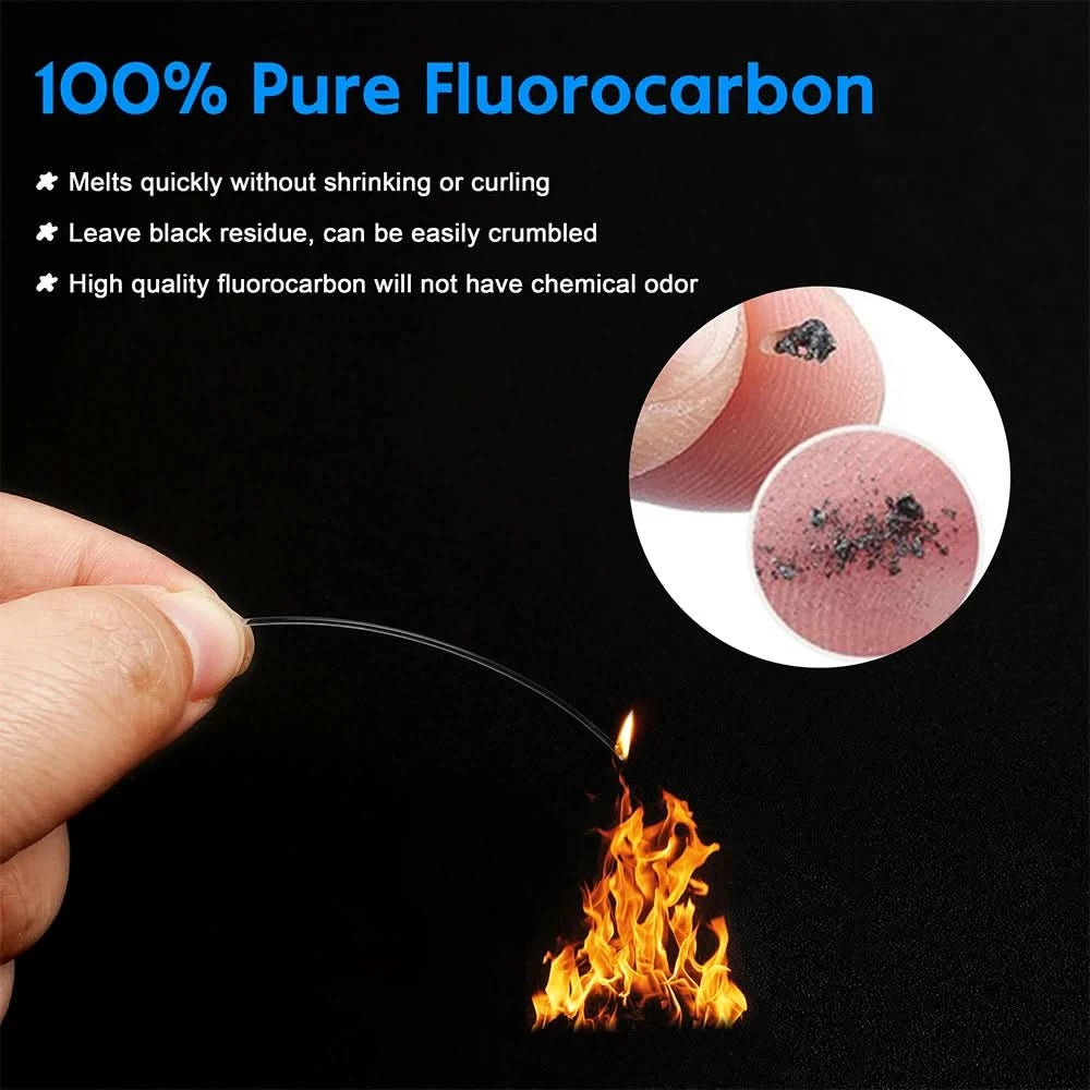 🎣 10Pcs Fluorocarbon Fishing Leaders 20LB-50LB – Snaps Connect Tackle, Lures, Rig, or Hook