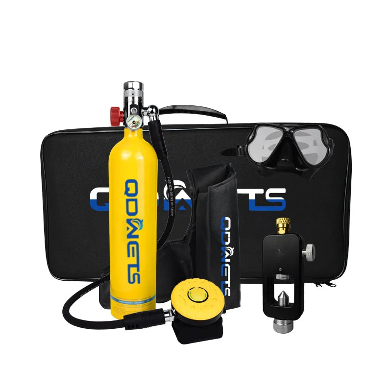 QDWETS 1L Mini Scuba Diving Tank/Equipment Oxygen Cylinder