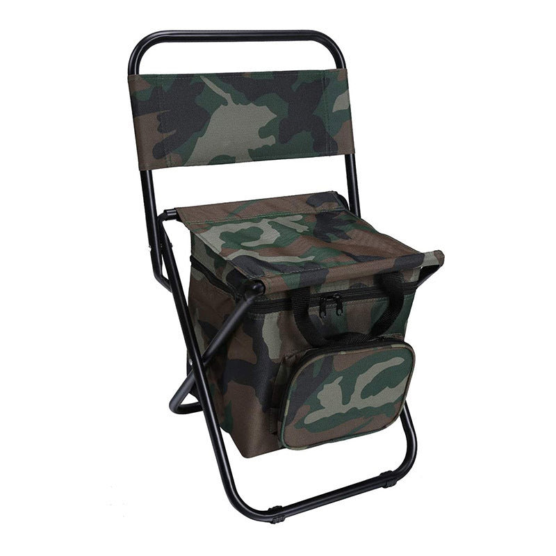 Folding Fishing Chair Backpack Insulation with Cooler Bag